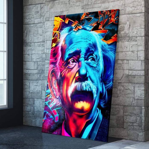 Psychedelic Einstein Canvas - eBazaart