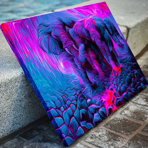 Psychedelic Elephants Canvas - eBazaart