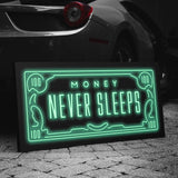 Money Never Sleeps Canvas - eBazaart