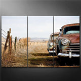 Abandoned Classic Cars Canvas - eBazaart