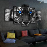 Blue Eyed Tiger Canvas - eBazaart