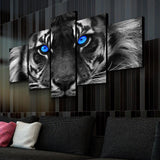 Blue Eyed Tiger Canvas - eBazaart