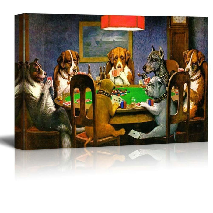 Dogs Playing Poker Canvas - eBazaart