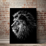 Blue Eyed Lion Canvas - eBazaart