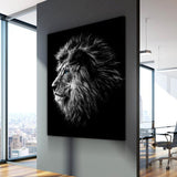 Blue Eyed Lion Canvas - eBazaart