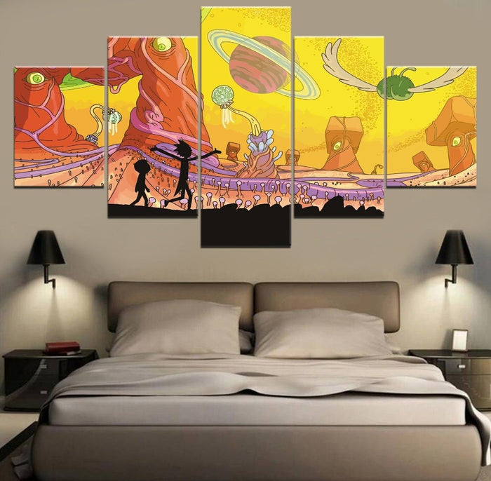 Rick & Morty Starry Day Canvas - eBazaart