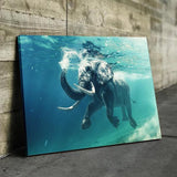 Elephant Swimming Canvas - eBazaart