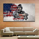 American Soldier Canvas - eBazaart