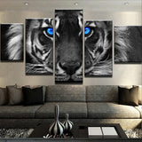 Blue Eyed Tiger Canvas - eBazaart
