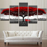 Red Tree Canvas - eBazaart