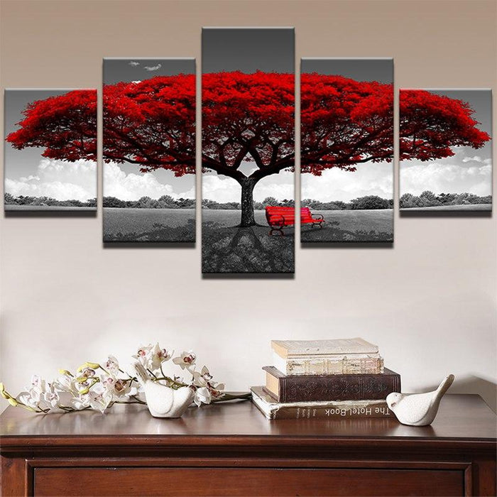 Red Tree Canvas - eBazaart