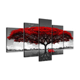 Red Tree Canvas - eBazaart