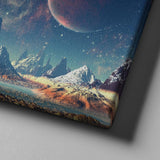Mountains and Space Canvas - eBazaart