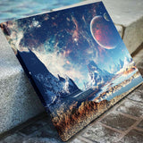 Mountains and Space Canvas - eBazaart