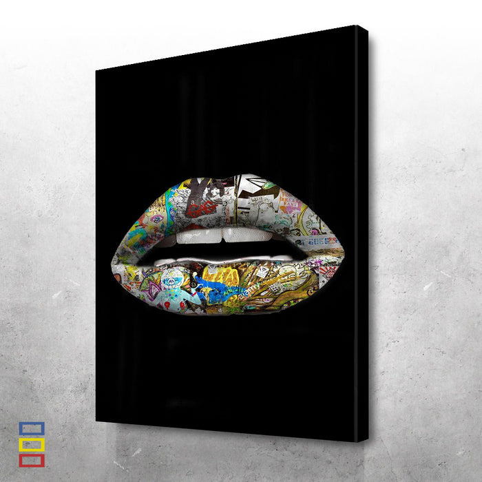 Black Graffiti Lips