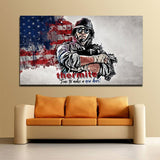 American Soldier Canvas - eBazaart
