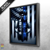 My Hero Wears Blue Canvas - eBazaart