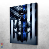 My Hero Wears Blue Canvas - eBazaart