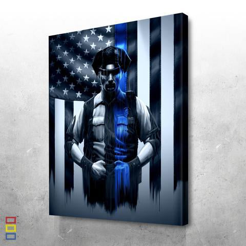 My Hero Wears Blue Canvas - eBazaart