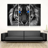 Blue Eyed Tiger Canvas - eBazaart