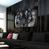 Blue Eyed Tiger Canvas - eBazaart