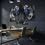 Blue Eyed Tiger Canvas - eBazaart