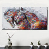 Multicolor Horses Canvas - eBazaart