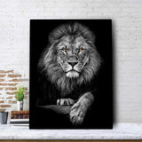 Golden Eyed Lion Canvas - eBazaart