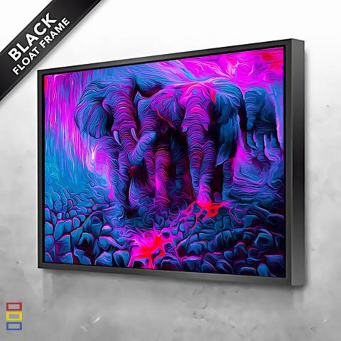 Majestic Elephants - Premium Canvas - eBazaart