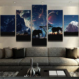 Elephants Moon Canvas Set  ️ Canvas - eBazaart