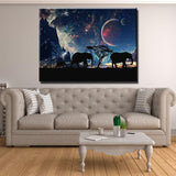 Elephants Moon Canvas Set  ️ Canvas - eBazaart