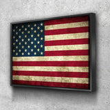 Rustic American Flag Canvas - eBazaart