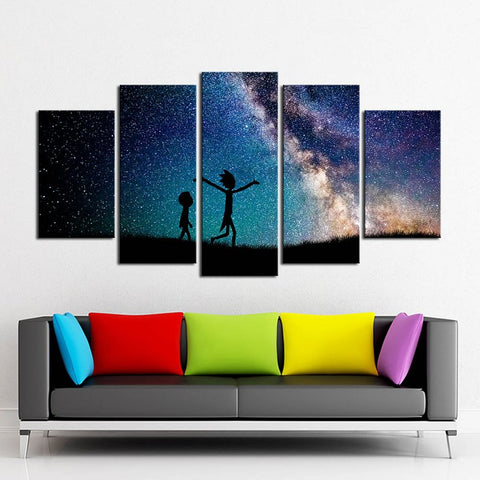 Rick & Morty Stary Sky Canvas - eBazaart