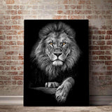 Golden Eyed Lion Canvas - eBazaart