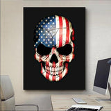 American Skull Canvas - eBazaart