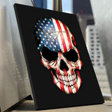 American Skull Canvas - eBazaart