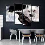 Wolf And Crow Canvas - eBazaart