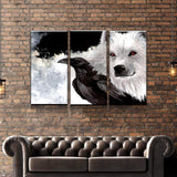 Wolf And Crow Canvas - eBazaart